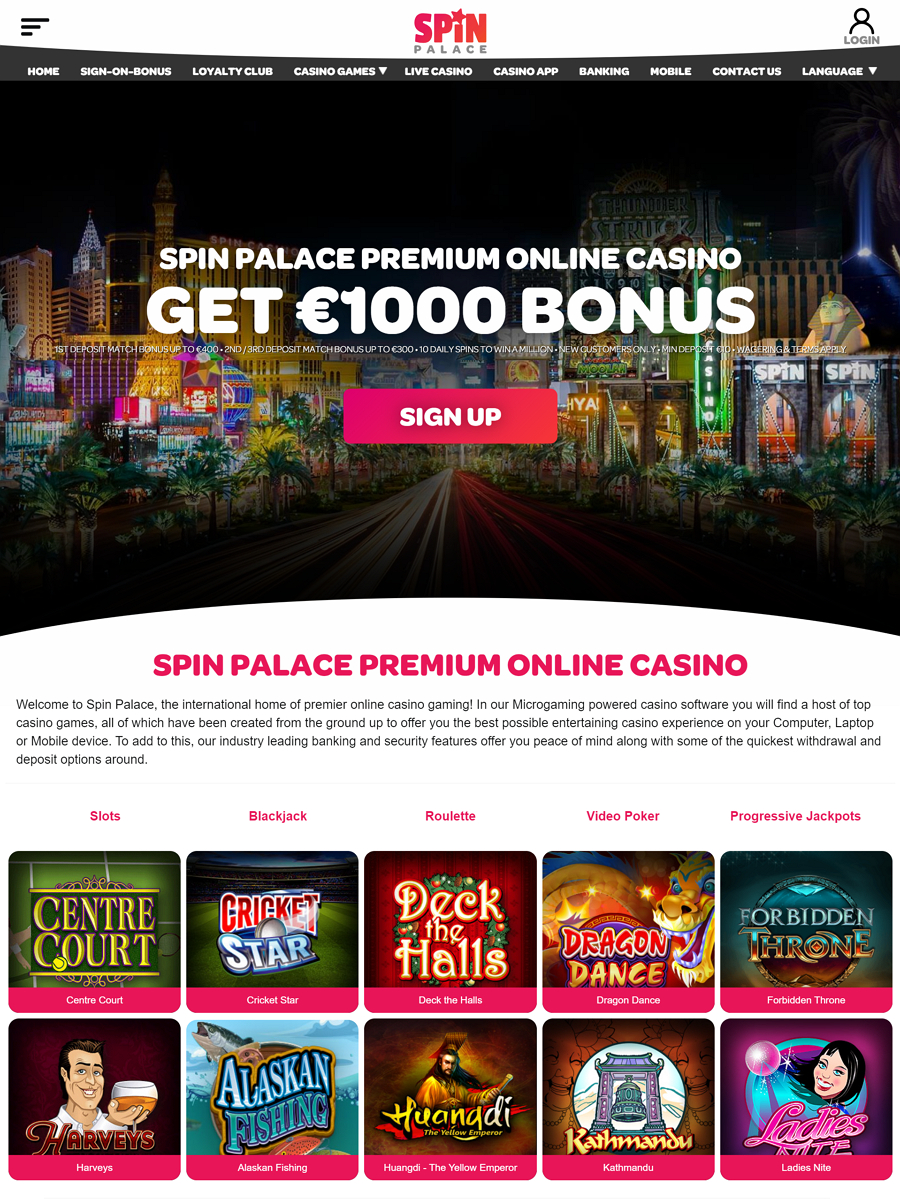 Блекджек в Spin Palace Casino снимка